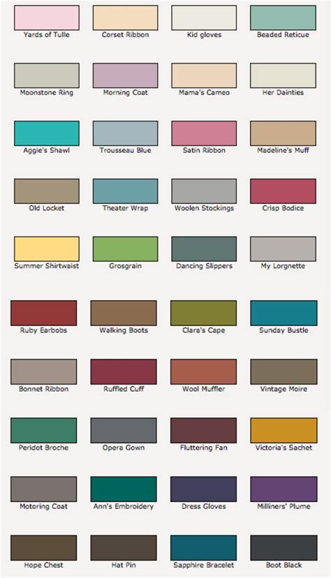 valspar paint color chart